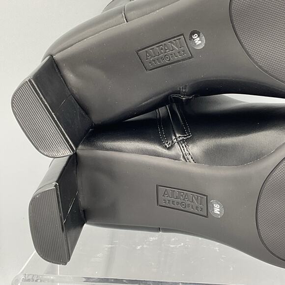 NEW Alfani Women’s PAAM Faux Leather Sleek Booties Black Size 9M - Picture 9 of 10